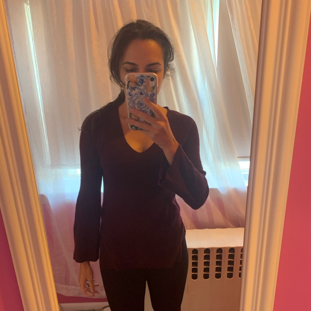 J Crew burgundy sweater